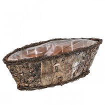 Miska na rośliny kosz na rośliny brzoza winorośl kosz dekoracyjny 17×15×34cm