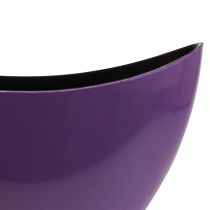 Produkt Ozdobna miska w kształcie łódki na rośliny fioletowa 20×9cm W12cm
