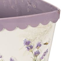 Produkt Taczka doniczka z eleganckim, lawendowym wzorem 46 cm