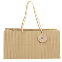 Produkt Worki na rośliny papierowe naturalne prążkowane 24x12x12cm 8 szt