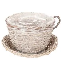 Produkt Filiżanka koszykowa ze spodkiem, dekoracja stołu, duża, 34cm