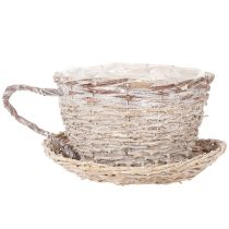 Produkt Filiżanka koszykowa ze spodkiem, dekoracja stołu, duża, 34cm