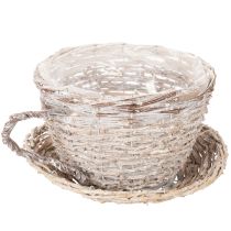 Produkt Filiżanka koszykowa ze spodkiem, dekoracja stołu, duża, 34cm