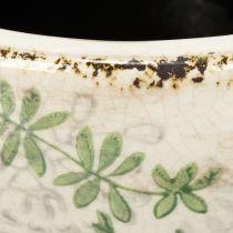 Produkt Doniczka ceramiczna z kwiatowym wzorem, dekoracja pokoju, 18 cm