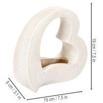 Produkt Ozdoba w kształcie serca do nasadzeń i kompozycji kwiatowych, otwarta konstrukcja, nowoczesny kształt serca, 19 cm