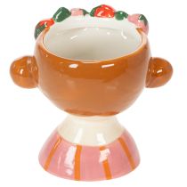 Produkt Twarz dziewczynki w doniczce z truskawkami, dekoracja do salonu, wiosna, 13 cm