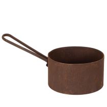 Produkt Doniczka metalowa, doniczka, rdzawy kolor, element dekoracyjny, Ø20cm, wys. 11cm