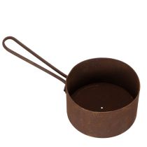 Produkt Doniczka metalowa, doniczka, rdzawy kolor, element dekoracyjny, Ø20cm, wys. 11cm