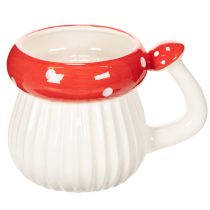 Produkt Kubek ceramiczny z motywem muchomora czerwonego do dekoracji, 10 cm
