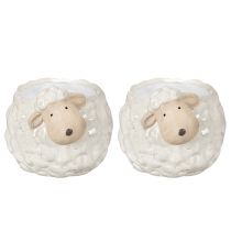 Produkt Doniczka ceramiczna w kształcie owcy, dekoracyjna miska na rośliny do ogrodu i domu, 2 sztuki