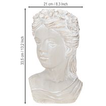 Produkt Doniczka rzeźba kobieta odlew kamienny antyczny wygląd 21×17,5×33,5 cm