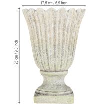 Produkt Doniczka z odlewu kamiennego trofeum w stylu antycznym szara Ø17,5cm wys.25cm