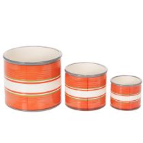 Produkt Dekoracyjne ceramiczne doniczki z motywem pomidora, stanowiące stylowy dodatek do domu, 14 cm, zestaw 3 szt.