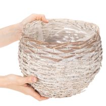 Produkt Okrągły pleciony kosz, duży dekoracyjny kosz do sadzenia, 23 cm