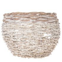 Produkt Okrągły pleciony kosz, duży dekoracyjny kosz do sadzenia, 23 cm