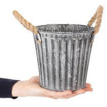 Produkt Doniczka metalowa, doniczka dekoracyjna z uchwytami, doniczka, podstawka pod doniczkę Ø16,5 cm