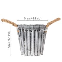 Produkt Doniczka z uchwytami, metalowa, dekoracyjna do sadzenia Ø14,5cm