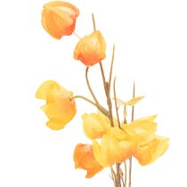 Produkt Sztuczna roślina w kształcie lampionu chińskiego, gałązka Physalis z kwiatami, 95 cm