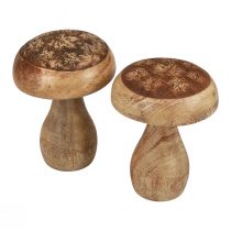 Produkt Grzyby drewniane grzyby dekoracyjne drewniane naturalne jesienne dekoracje Ø10cm W12cm 2szt