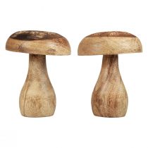 Produkt Grzyby drewniane grzybki dekoracyjne drewniane naturalne jesienne dekoracje Ø10cm W12cm 2szt
