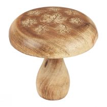 Drewniana dekoracja grzybowa dekoracja z drewna grzybowego naturalna jesienna dekoracja Ø15cm W14,5cm