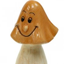 Produkt Dekoracyjne grzyby ceramiczne brązowe jesienne figurki dekoracyjne Ø6cm W10,5cm 3 sztuki