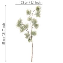 Produkt Sztuczna gałązka jodły, duża gałązka sosny do zimowej dekoracji, 55 cm, 3 sztuki