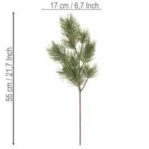Produkt Sztuczna gałązka sosnowa jako dekoracyjna gałązka jodłowa, 55cm, 3 sztuki