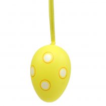 Plastikowa zawieszka na jajka żółta 6cm 12szt
