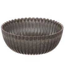 Produkt Miska żebrowana, antracytowa, dekoracyjna, okrągła, 15cm, 2 sztuki