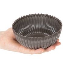 Produkt Miska żebrowana, antracytowa, dekoracyjna, okrągła, 15cm, 2 sztuki