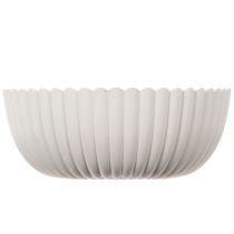 Produkt Okrągła, żebrowana miska w kolorze białym do wszechstronnej dekoracji, 15 cm, 2 sztuki