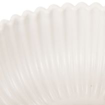 Produkt Okrągła, żebrowana miska w kolorze białym do wszechstronnej dekoracji, 15 cm, 2 sztuki