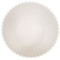Produkt Okrągła, żebrowana miska w kolorze białym do wszechstronnej dekoracji, 15 cm, 2 sztuki