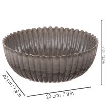Produkt Miska okrągła, ryflowana, dekoracyjna do kompozycji kwiatowych, 20 cm, 2 sztuki
