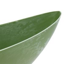 Plastikowa łódź zielona owalna 39cm x 12,5cm W13cm, 1szt