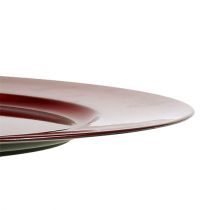 Produkt Talerze dekoracyjne plastikowe czerwone Ø33cm z efektem szkliwa 6szt.
