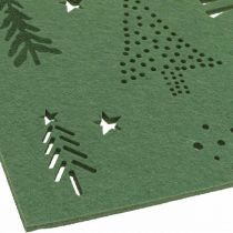 Produkt Podkładka dekoracja stołu świąteczna zielony filc 45×35cm 4szt