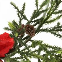 Produkt Wieniec dekoracyjny Poinsecja i gałązki iglaste sztuczne Ø30cm