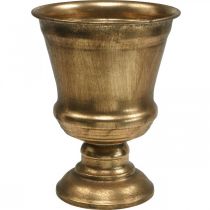 Produkt Wazon kielichowy złoty kielich antyczny metal dekoracyjny Ø14cm W18,5cm