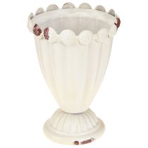 Produkt Kubek wazon metalowy ozdobny kubek kremowy brązowy Ø9cm W13cm