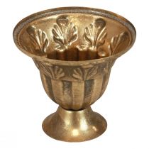 Filiżanka wazon dekoracja filiżanka metalowa złota antyczny wygląd Ø13cm W11,5cm