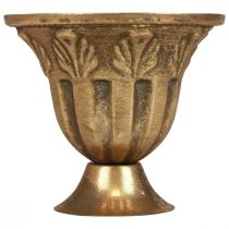 Filiżanka wazon dekoracja filiżanka metalowa złota antyczny wygląd Ø13cm W11,5cm