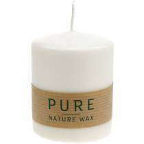 Produkt Świeca pieńkowa PURE Nature, trwała, naturalna świeca wykonana ze stearyny i wosku rzepakowego 90/70mm