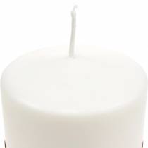 Świeca pieńkowa PURE Nature, zrównoważona naturalna świeca wykonana ze stearyny i wosku rzepakowego 90/70mm