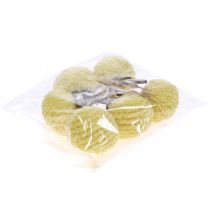 Produkt Zawieszka dekoracyjna zajączek żółta ozdoba zajączek wielkanocny Ø7cm 6 sztuk