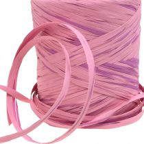 Produkt Rafia wielokolorowa wstążka prezentowa różowo-różowa, artykuły dla kwiaciarni, wstążka ozdobna dł.200m