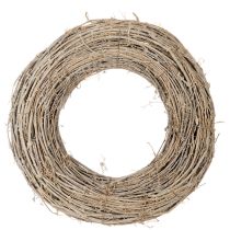 Produkt Wieniec dekoracyjny, gałązki rattanowe, bielone, do kreatywnych projektów, 50 cm
