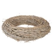 Produkt Wieniec dekoracyjny, gałązki rattanowe, bielone, do kreatywnych projektów, 50 cm