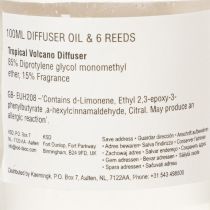 Produkt Dyfuzor zapachowy do pomieszczeń o egzotycznym zapachu kokosa i mango zapewniający długotrwałą świeżość w domu, 19 cm, 2 sztuki